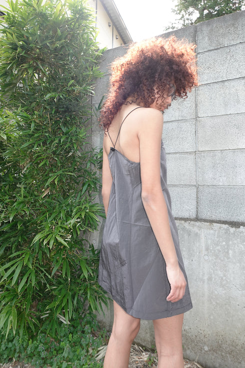 【RESTOCK】TECH REFLECTER LOGO MINI DRESS -CHARCOAL-